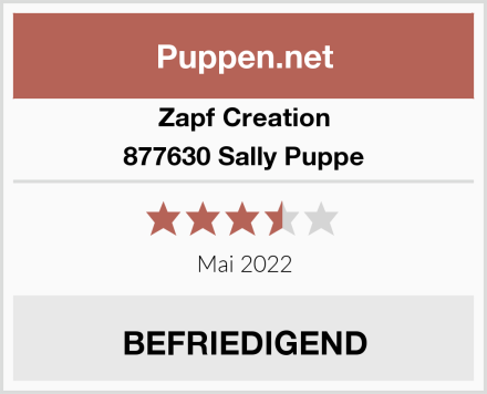 Zapf Creation 877630 Sally Puppe Test