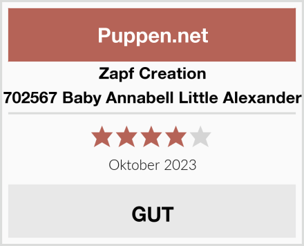 Zapf Creation 702567 Baby Annabell Little Alexander Test