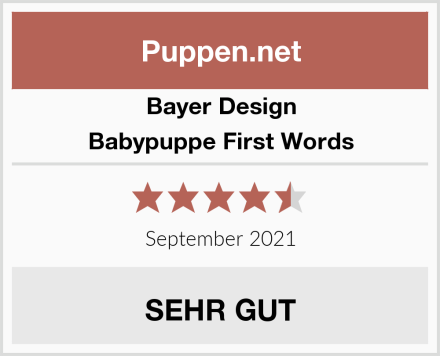 Bayer Design Babypuppe First Words Test