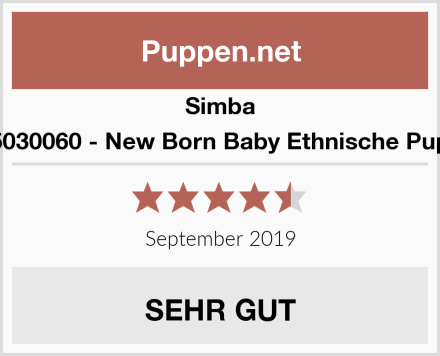 Simba 105030060 - New Born Baby Ethnische Puppe Test