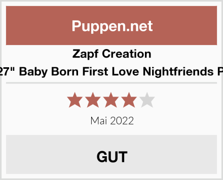 Zapf Creation 825327" Baby Born First Love Nightfriends Puppe Test
