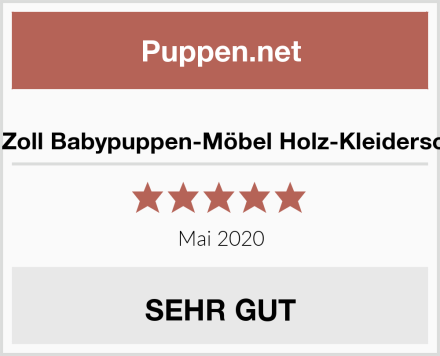  Olivias World 18 Zoll Babypuppen-Möbel Holz-Kleiderschrank TD-0210A Test