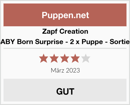 Zapf Creation BABY Born Surprise - 2 x Puppe - Sortiert Test