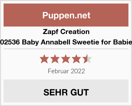 Zapf Creation 702536 Baby Annabell Sweetie for Babies Test
