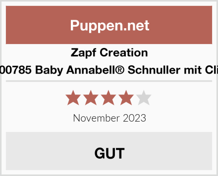Zapf Creation 700785 Baby Annabell® Schnuller mit Clip Test