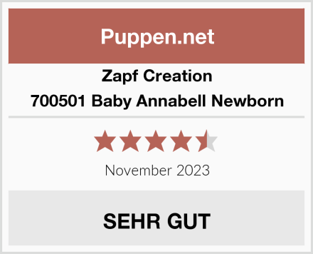Zapf Creation 700501 Baby Annabell Newborn Test