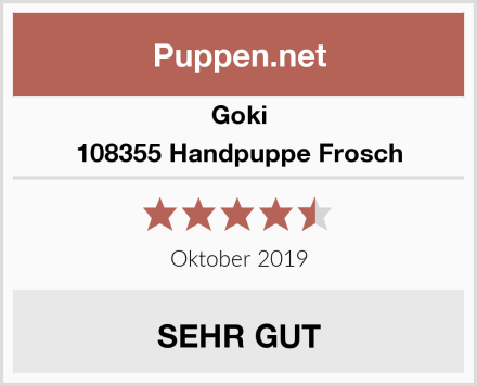 Goki 108355 Handpuppe Frosch Test
