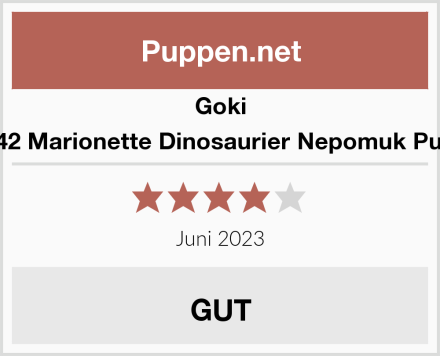 Goki 51942 Marionette Dinosaurier Nepomuk Puppe Test