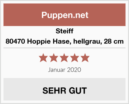Steiff 80470 Hoppie Hase, hellgrau, 28 cm Test