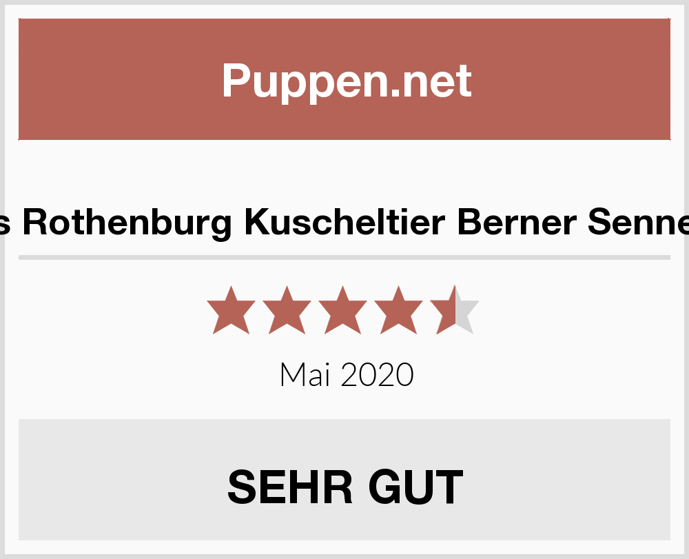 Kuscheltier Berner Sennenhund 45 cm liegend braun/schwarz/weiß Teddys Rothenburg 