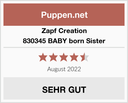 Zapf Creation 830345 BABY born Sister Test