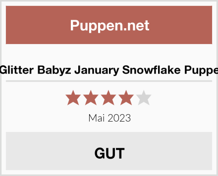  Glitter Babyz January Snowflake Puppe Test