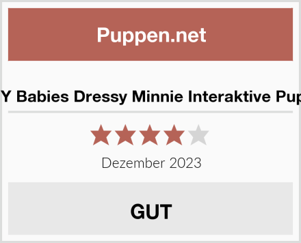  CRY Babies Dressy Minnie Interaktive Puppe Test