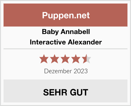 Baby Annabell Interactive Alexander Test