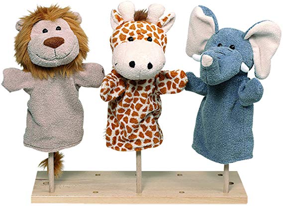 Set Giraffe & Wolf Handpuppe pädagogisches Spielzeug für Kinder 2x 