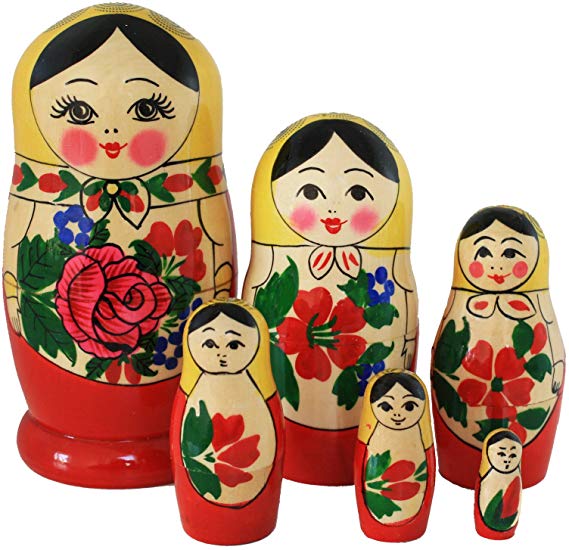 1 Set Holz Russische Matroschka puppen Nistpuppen die russische Puppe wünschen 