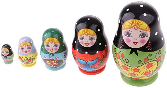 ADAGG Doasawn hölzerne Matroschka-Puppen Spielzeug handgemachte Nistpuppen 