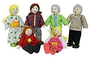 Beeboo 32306 Puppenhaus Figuren Puppen Puppenfiguren Puppenfamilie Puppenstube 