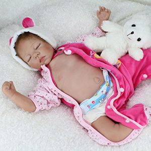 TINGSHOP Reborn-Baby-Puppen 10 Zoll Jungen Und Mädchen-Zwillinge Schlafen Neugeborene Ganzkörper-Silikon-Neugeborene Baby-Reborn-Puppen Bathe Partner Naturgetreue Spielzeug