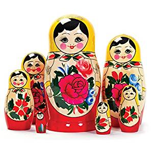 Russische Linde Matroschka Babuschka Nisten Holz Puppe Puppen Kinder Spiezeug