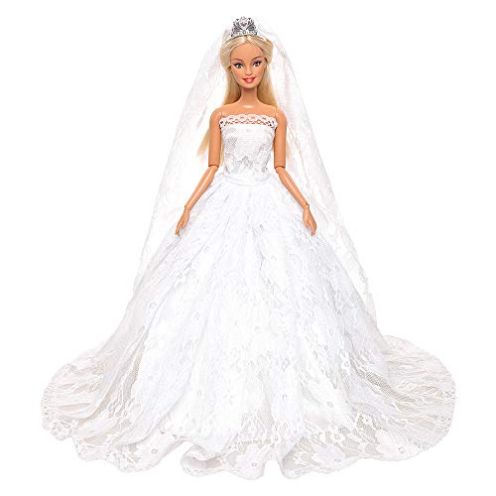  Miunana Hochzeitskleid mit Brautschleier