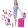 Barbie FWV25 - Reise Puppe mit blonden Haaren