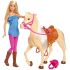 Barbie FXH13 - Pferd mit Mähne und Puppe